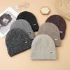 Thickened and Warm In Autumn and Winter Knitted Head Hat Casual Big Head Circumference Pile Hat Outdoor Cold Protection Versatile Cold Hat Trend
