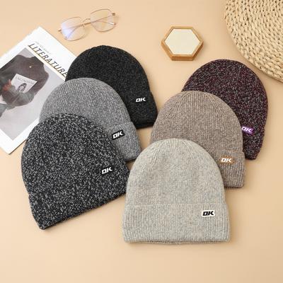 Thickened and Warm In Autumn and Winter Knitted Head Hat Casual Big Head Circumference Pile Hat Outdoor Cold Protection Versatile Cold Hat Trend