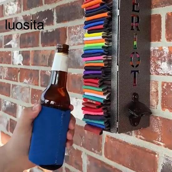 Can Cooler Holder, Space-Saving Wall Mounted, Sturdy Fixing, Simple Installation, Convenient Beverage Cooler Holder