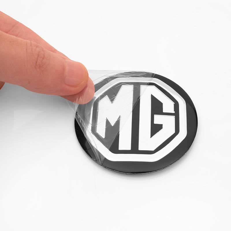 4Pcs 56mm Car Badge Wheel Hub Center Cover Stickers For MG 4 5 6 7 Cyberster f ES5 ONE MG5 Scorpio ZS HS MARVEL-R Hector EZS MG3