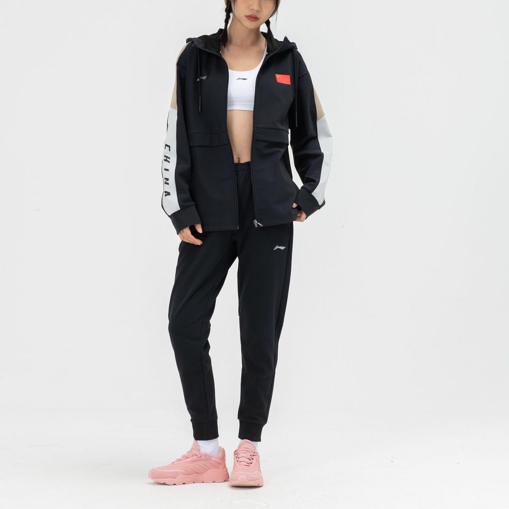 Li-Ning Breathable Sweat-Absorbing Fleece Jogger Pants Unisex Bottoms Black AKLTC43-1