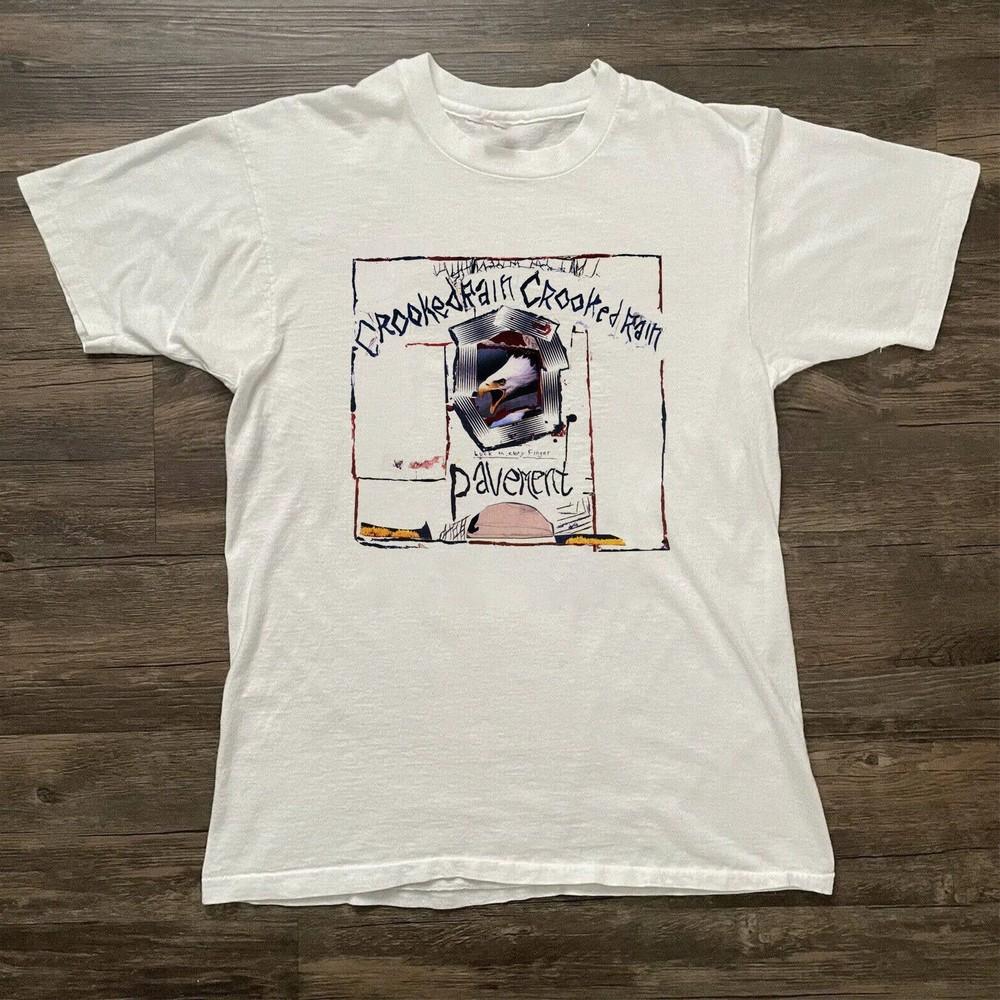 Pavement Crooked Rain Crooked Rain Short Sleeve Cotton White Cotton Tshirt Unisex T-Shirt XXXL