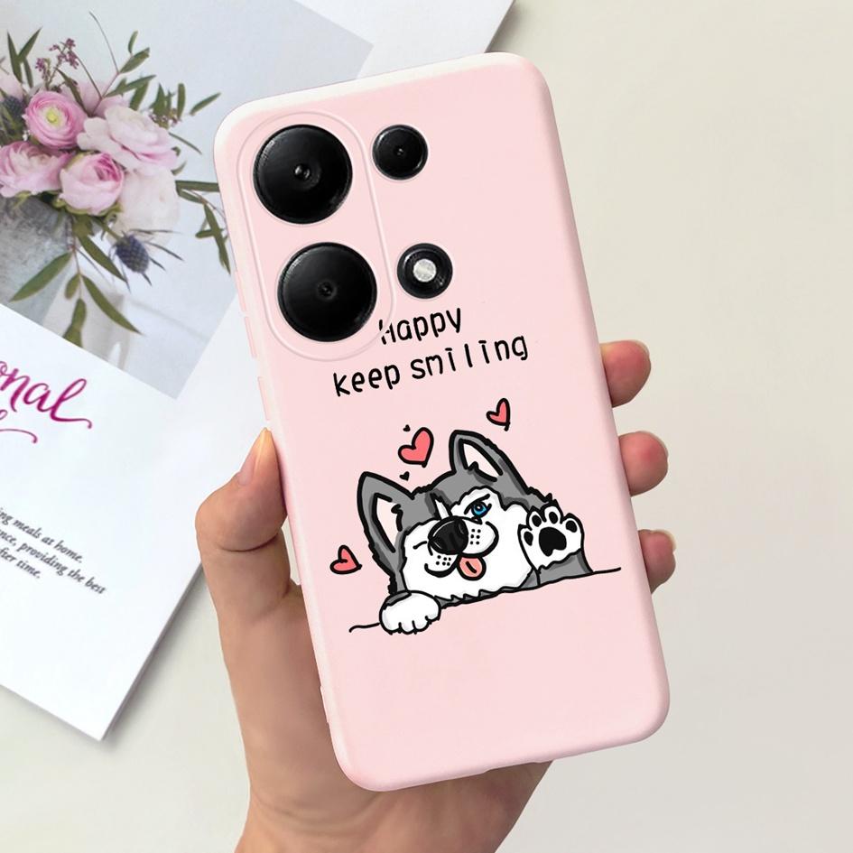 For Xiaomi Redmi Note 13 Pro 4G 2024 Case Cute Love Heart Cactus Soft Matte TPU Cover For Xiaomi Poco M6 Pro 4G Note13 Pro Coque
