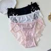 Bow Lace Flower Panties Transparent Women Underwear Sweet Lace Mesh Briefs  Gifts