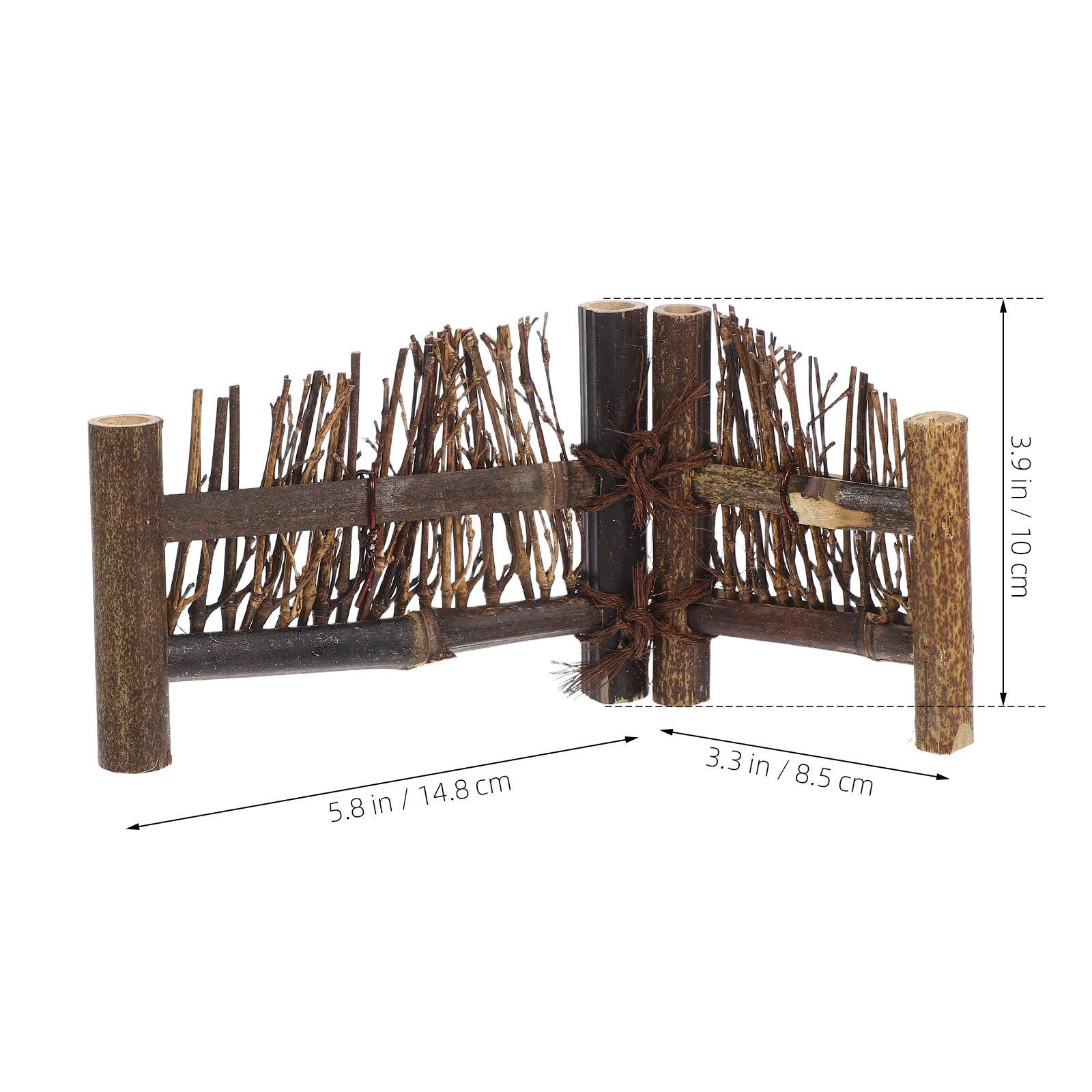 

Miniature Fence Micro Landscape Mini Picket Fence 14.8cm Garden Decoration Fairy Garden Bonsai Accessories Outdoor Micro