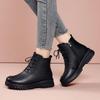 Women's Mid-Calf Winter Cotton Boots: Fleece-Lined, Thick-Soled, Non-Slip, Versatile, Comfortable, Fashionable, Available In Large Sizes.