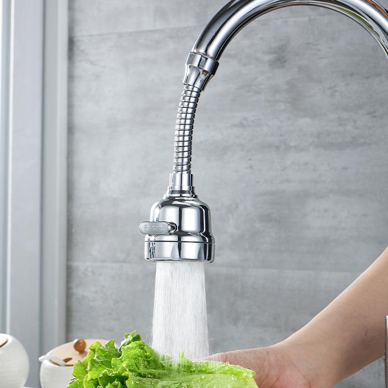 Universal Rotating Kitchen Faucet Aerator: Anti-Splash, Water-Saving, Sprayer Extender