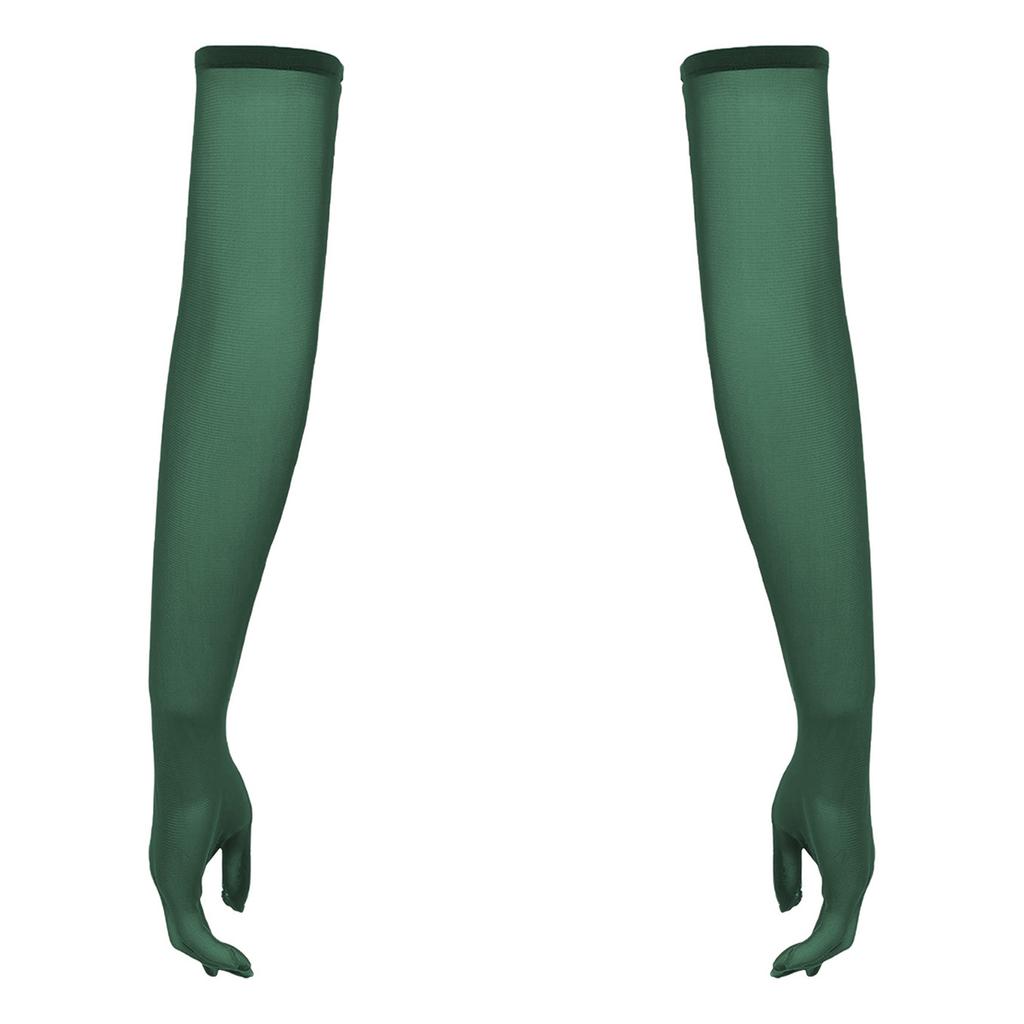 Guantes de Malla Unisex por Encima del Codo Antideslizantes de Dedo Completo para Ópera Cosplay