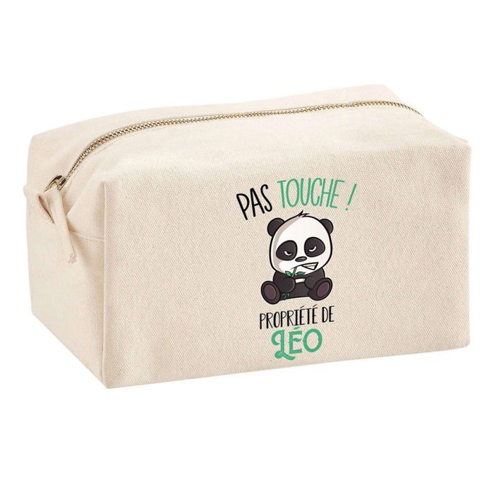 Multifunction Pouch Léo Pas Touche Panda Birthday Christmas Gift Colleague Humor Idea | School Pencil Case Office Supplies