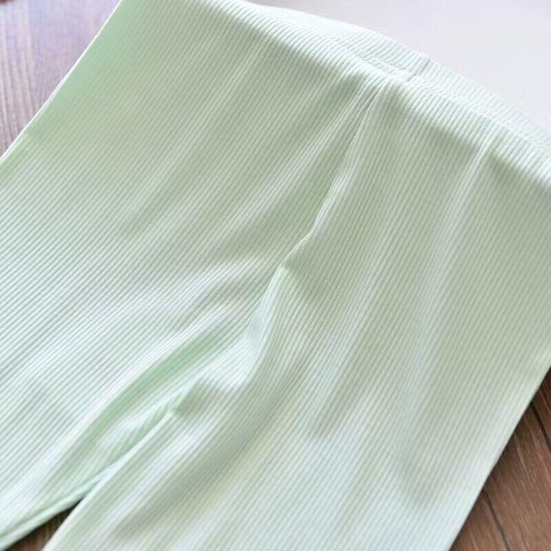 Summer Girls Clothes Solid Color Korean Version Leggings Thin Daily Casual Children's Clothing