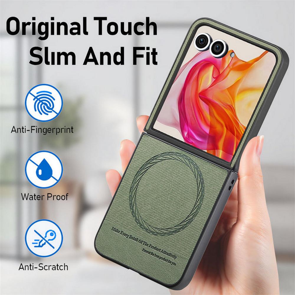 Funda de Cuero de Lujo Color Sólido para Motorola Razr 60 50 40 Ultra 5G Carga Inalámbrica Suave a Prueba de Golpes Protege Cubierta Trasera