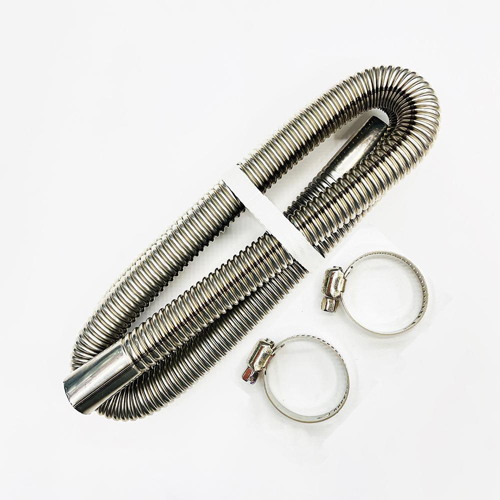 120cm Riscaldatore Parcheggio Diesel Aria Condizionata Auto Tubo di Scarico Acciaio Inossidabile Tubo 24mm Marmitta Silenziatore con Clip per Webasto Eberspacher