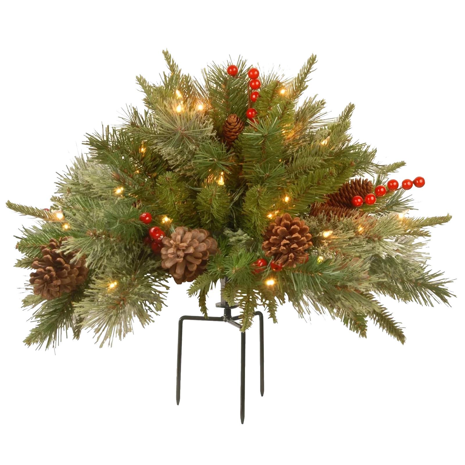 

Рождественская уличная имитация двора, украшенного светящимися иголками и красным One Size