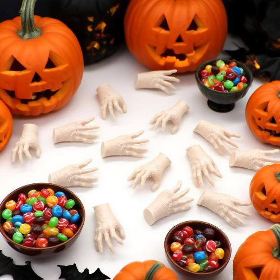 Gebrochene Hand Halloween Requisite Realistische Gefälschte Menschliche Hand Streichspielzeug für Bühne Spukhaus Halloween Party Zubehör