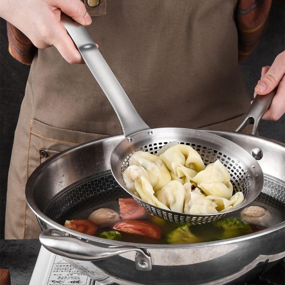 Rostfritt stål Oliesil Durkslag Fina Hål Hot Pot Sil Köksredskap