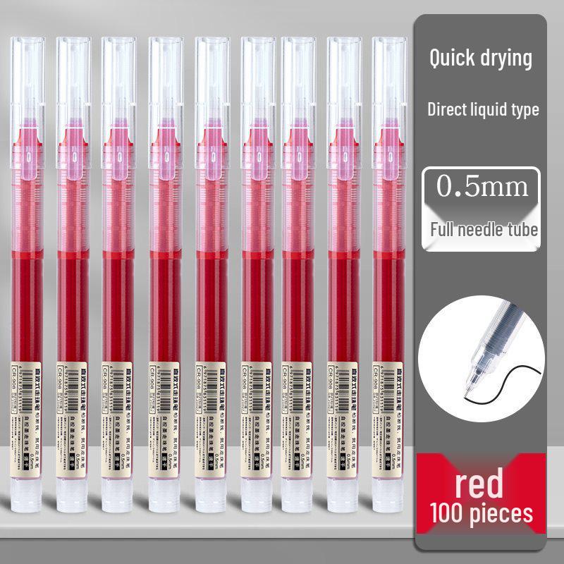 Xuedele Sneldrogende Balpen: Gelinkt, Zwarte/Rode Opties, Volledige Naaldpunt, Op Waterbasis.