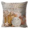 Luxurious 18" Merry Christmas Pillow Case Cotton Linen Cushion Cover For Home Decor