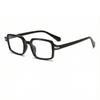 New Fashion Brand Design Retro Square Frame Photochromic Anti Blue Light Prescription Hyperopia Reading Glasses Degree 0 to +600