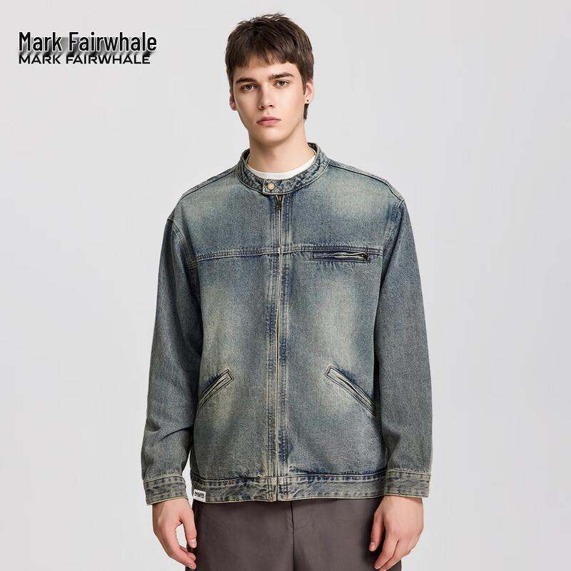 Mark Fairwhale Herren Retro Distressed Jeansjacke