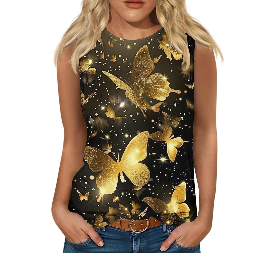 Floral Flower 3D Print Tank Tops Women Summer O-Neck Casual Vest Off Shoulder Y2k Elegant Sleeveless Top Camisole Woman Clothing