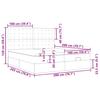 Ottoman Bed with Mattresses Taupe 200x200 Cm Fabric
