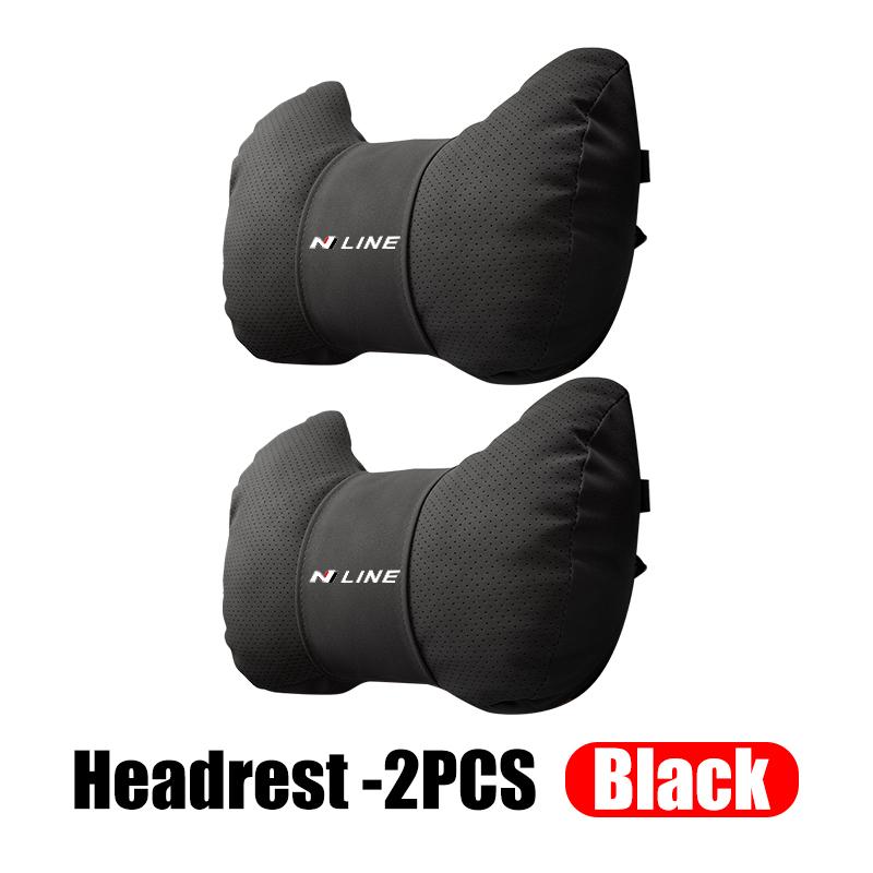 Car Neck Pillow Headrest Protector Lumbar Support Backrest Cushion For Hyundai N LINE i30 i20 Sonata Accent Tucson Elantra Azera