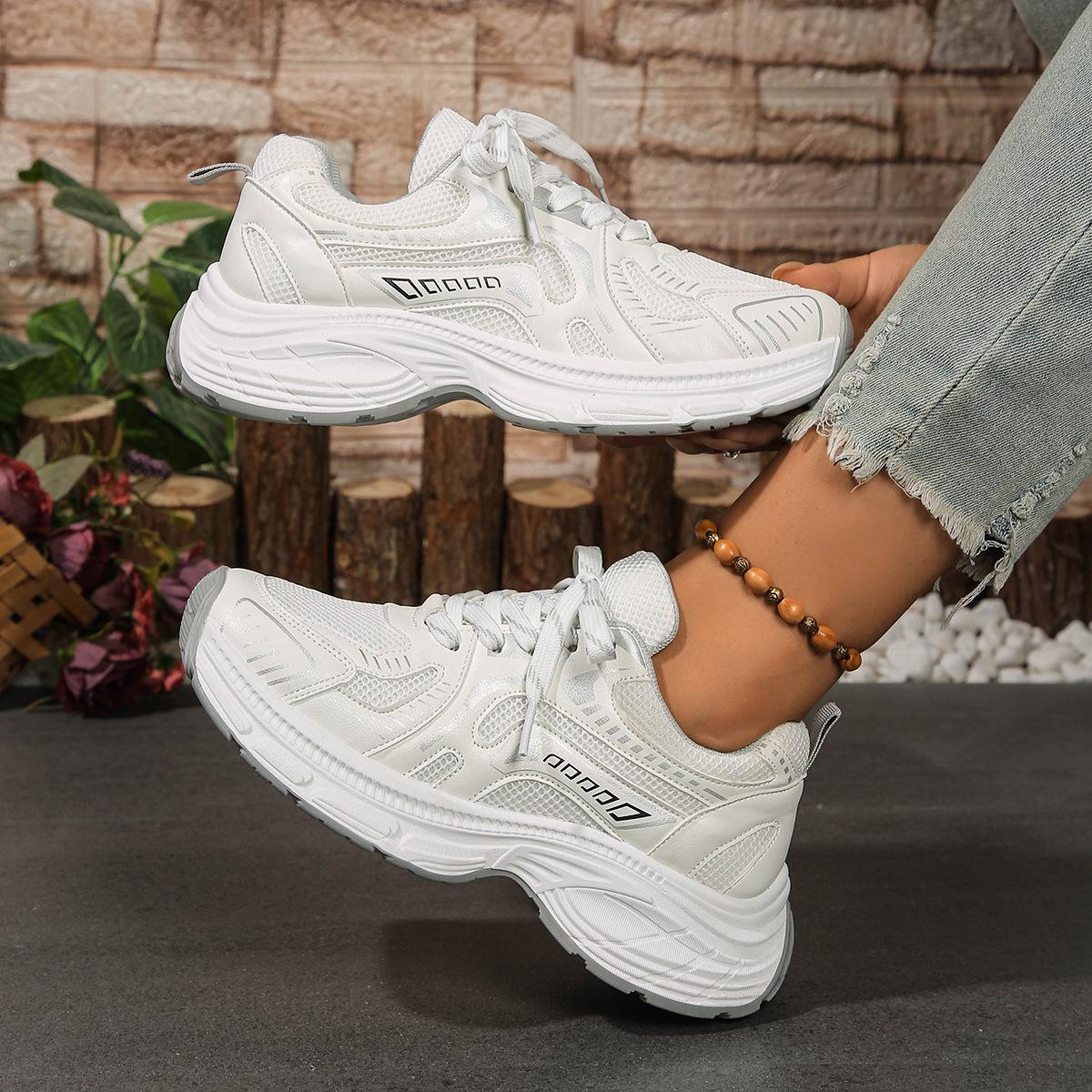 

Fried Street женские кроссовки на платформе дышащие универсальные 38 белый