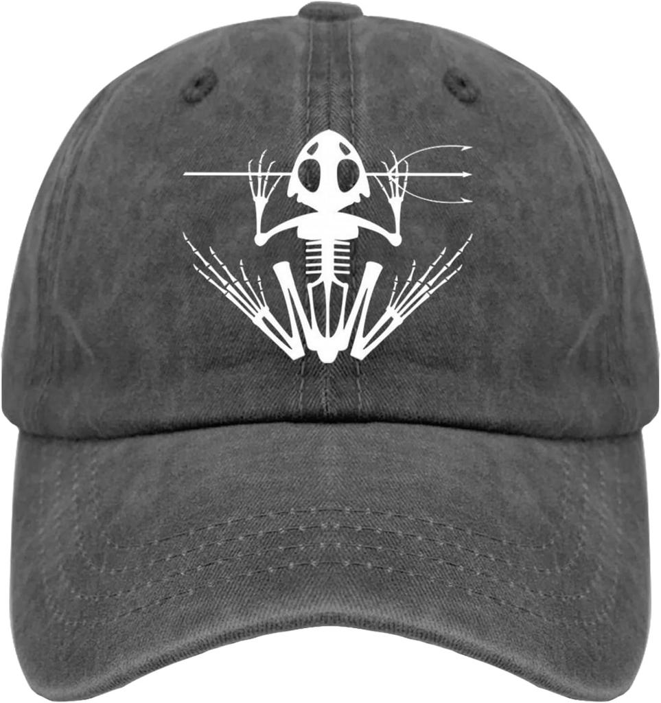 Caps Bone Frog Dad Hat for Unisex Funny Baseball Caps Adjustable