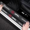 4Pcs/set Carbon Fiber Car Door Sill Threshold Protector Logo Stickers For Opel Opc Astra K Vivaro Corsa Zafira Insignia Mokka