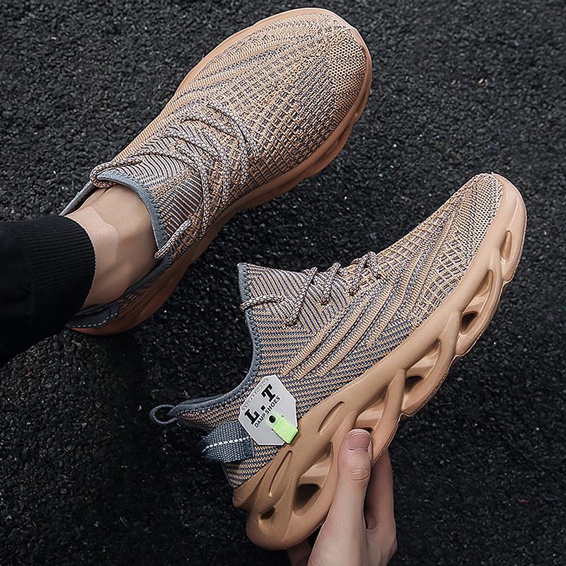 Casual Sneakers Men's Running Shoes Summer Outdoor Lightweight Breathable Mesh Comfortable Sports for Men Non-slip Tennis Brown