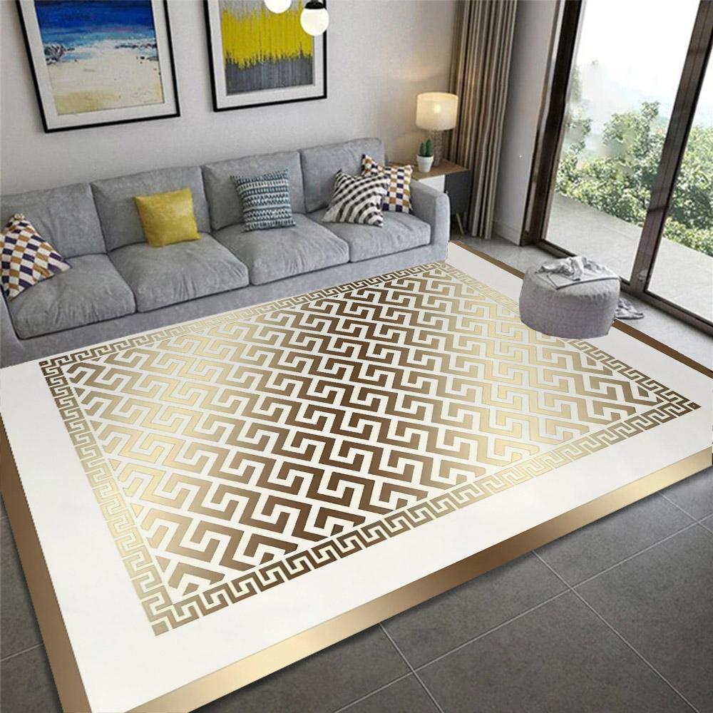

Моющийся современный коврик, роскошный геометрический ковер для гостиной, спальни, машинная стирка, нескользящий, не линяет, напольный коврик 40X60cm-16x24in