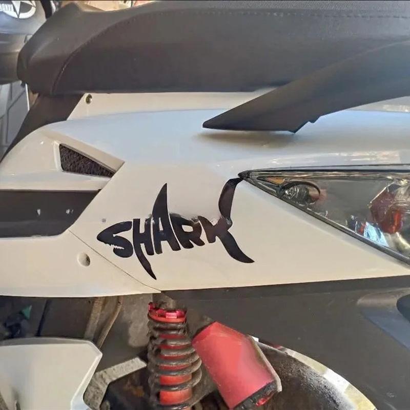 SHARK Stickers Reflective Shark Car Stickers Car Decoration Car Body Side Window Cover Scratches Electric Motorcycle Modified Reflective Stickers