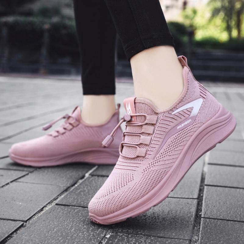 Spring Autumn Color Matching Fashion Casual Vulcanized Shoes New Breathable Mesh Lightweight Flat Walking Shoes Casual Sneaker
