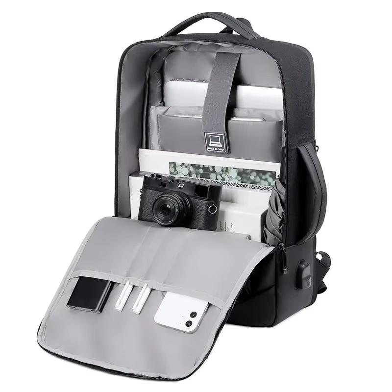 17 Inch Business Laptop Backpack Waterproof Notebook For Men School Book Bag Expandable Multifunction Usb Charging Man Backpacks