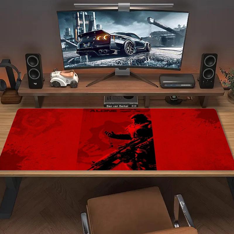 Gears War Mouse Pad Large Gaming Table Cushion Nonslip Laptop Tablet Big Mousepad Xxl Mat Mini Pc Playmat With Lock Edge
