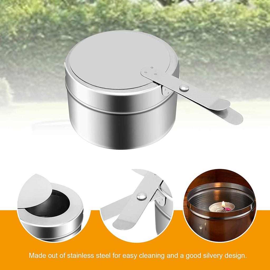 Partys Brennstoffbehälter Getränkehalter Buffetwärmer Wärmeschale Chafing Dish Brennstoffbehälter Chafing Dish Brenner Halter mit Deckel