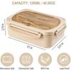 Adult Lunchbox, 1200ml Leak Proof Includes Cutlery BPA Free, Three Compartment, Microwave Safe, Unisex, Student Lunchbox, Khaki.