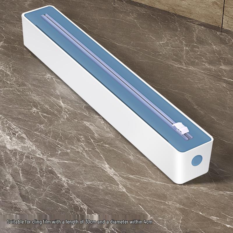 Two-Way Sliding Blade Food Wrap Cutter with Magnetic Wall Mount Suitable for Wrap Diameter ≤ 3cm