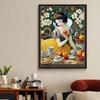 Full Round Diamond Painting The Princess Eating Apples Art Rhinestone Picture Mosaic DIY 5D Cross Stitch Embroidery Home Decoration
