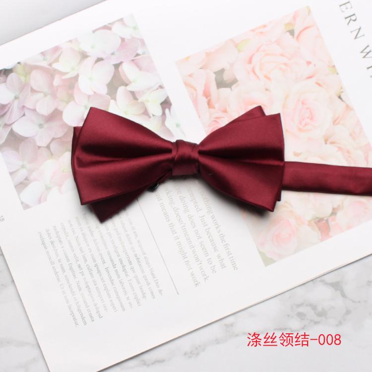 Solid Color Bow Tie, Men'S And Women'S Banquet Performance, Suit, Shirt, Dress, Double Bow.