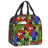 Custom Parrot Birds Cockatiel Squad Insulated Lunch Bags for Women Resuable Cooler Thermal Bento Box Outdoor Camping Travel