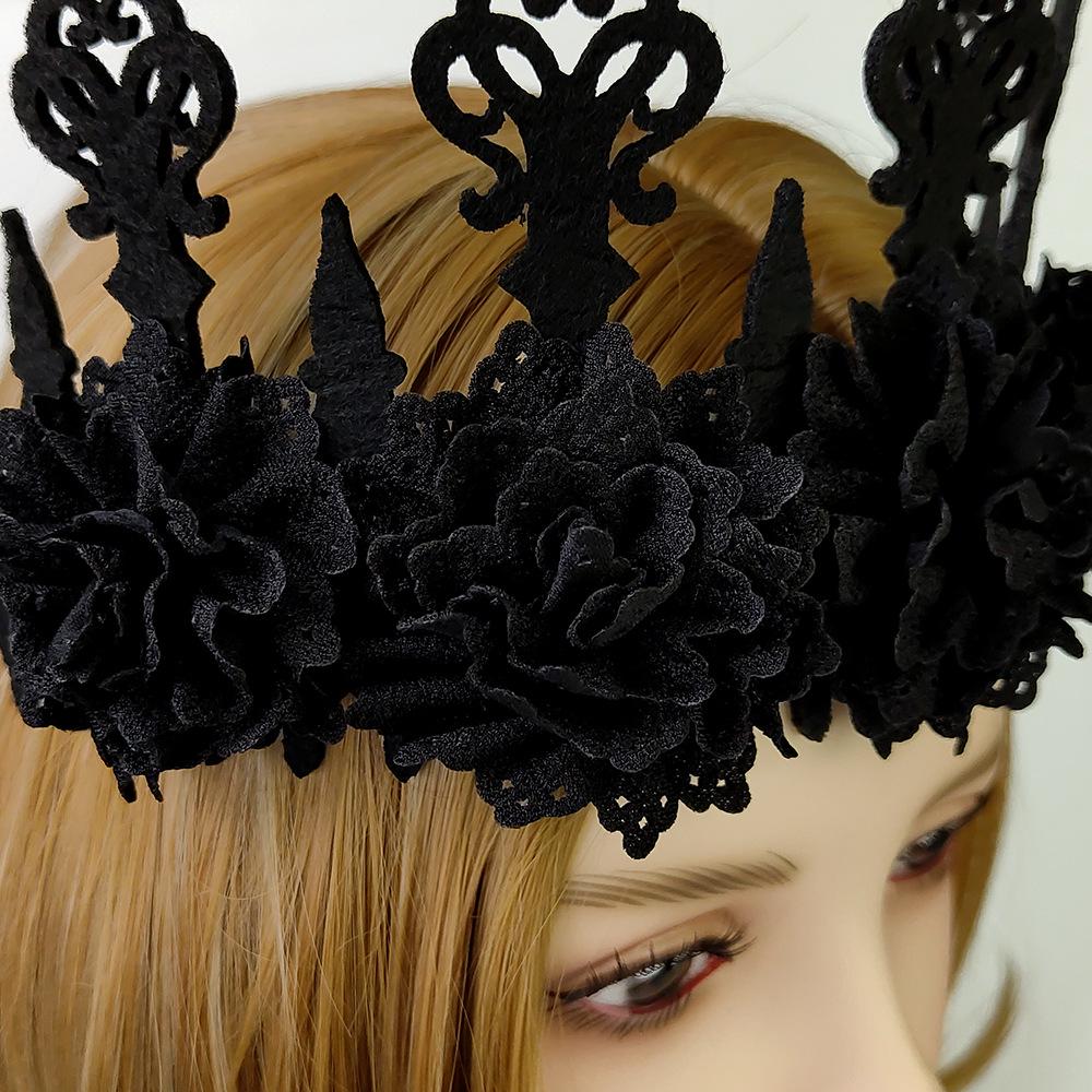 Rose Flower Crown Halloween Headdress: Women's Masquerade, Cartoon & Anime Floral Headband Accessories