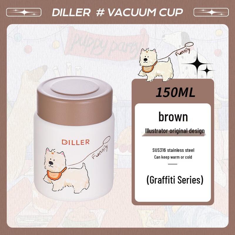 Diller Puppy Pal 316 Stainless Steel Insulated Mini Bottle