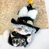 Wizard Plush Clothes [Hat, Tail, Overalls, and Collar Set] for 10cm Doll, Black, Plush Clothes, Kigurumi Accessories, Otaku Activities, Doll, Mascot,