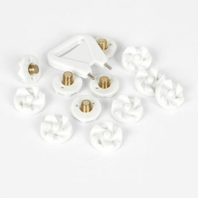 KNK Spikes Cleats Spare Spikes for Cricket Spanner Key Screw Type Grip 8 Pieces TPU Studs, Universal Size To Fit All Cricket Shoes (White, One Size)