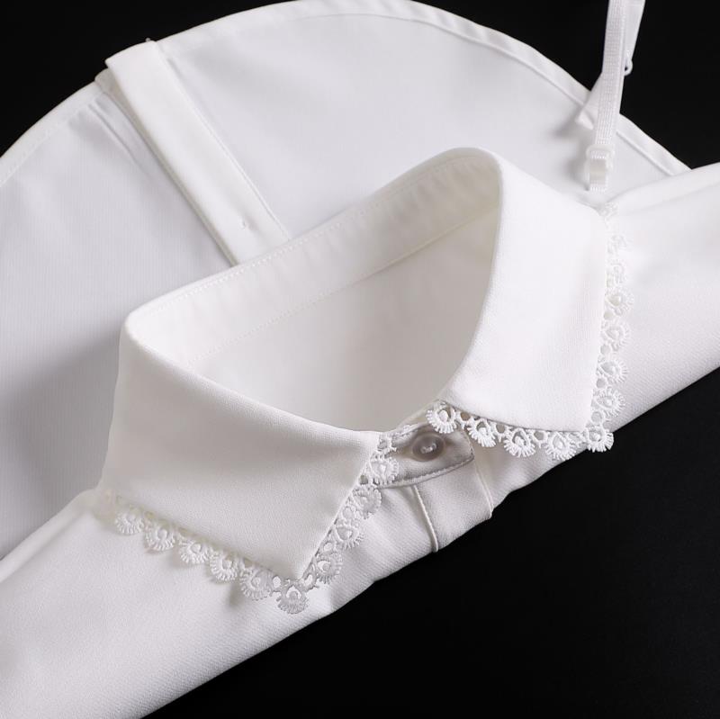 Perfect Match Embroidery Fake Collar Women Lace Detachable Lapel Collar Shirt Top Tie White Ruffles False Collar Woman Removable False Blouse