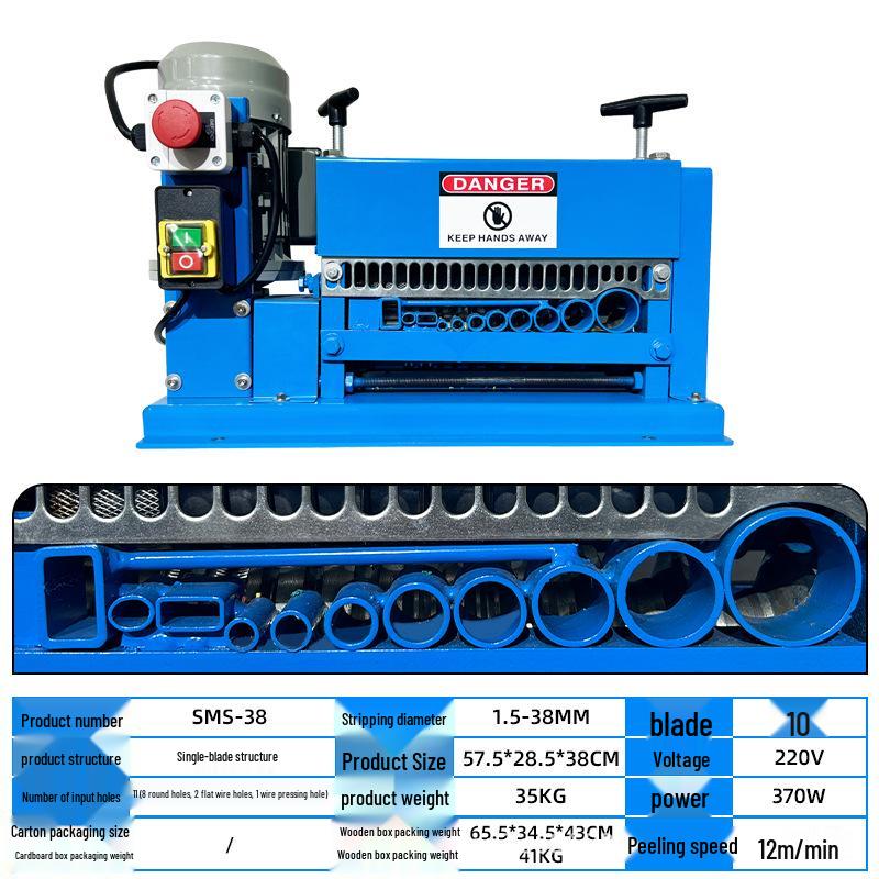 Compact Electric Wire Stripper for Removing Insulation from Old Wires and Cables