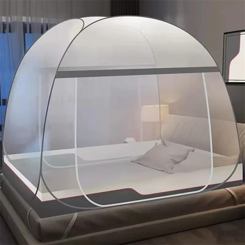 Double Door Full Bottom Mosquito Net Large Space Installation-free Yurt Mosquito Net Summer Foldable Anti-mosquito Mesh Tent