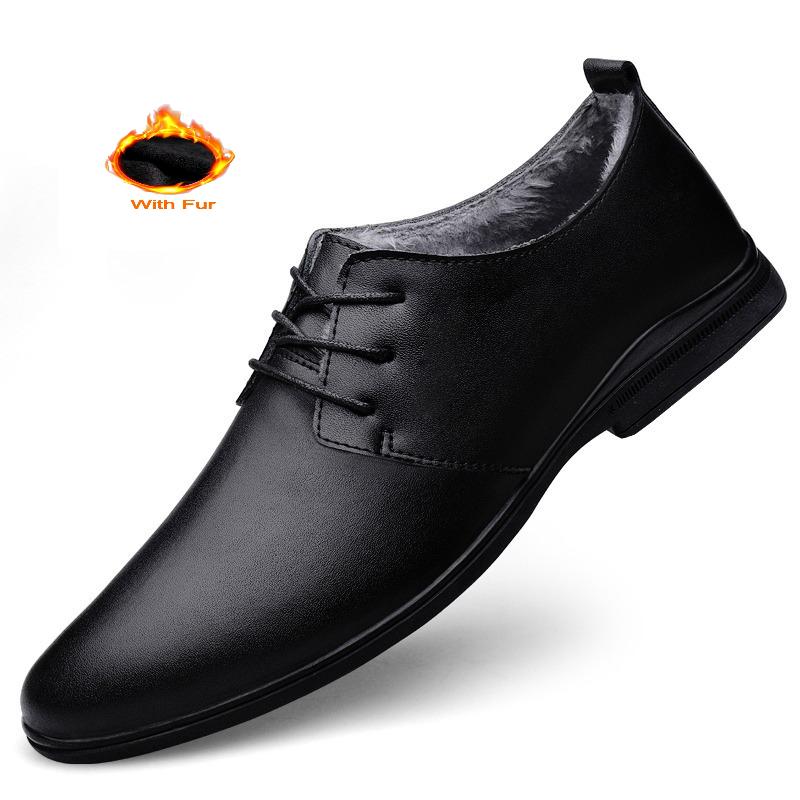 

Fashionable men s solid-color striped casual business shoes pointed office shoes comfortable soft-soled anti-slip walking shoes 37