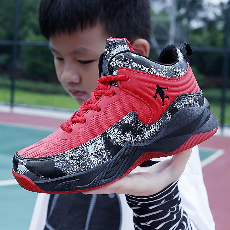 Parent-child Shoes Sneakers Non-slip Boys Basketball Sneakers for Outdoor Sports and Gym Activities